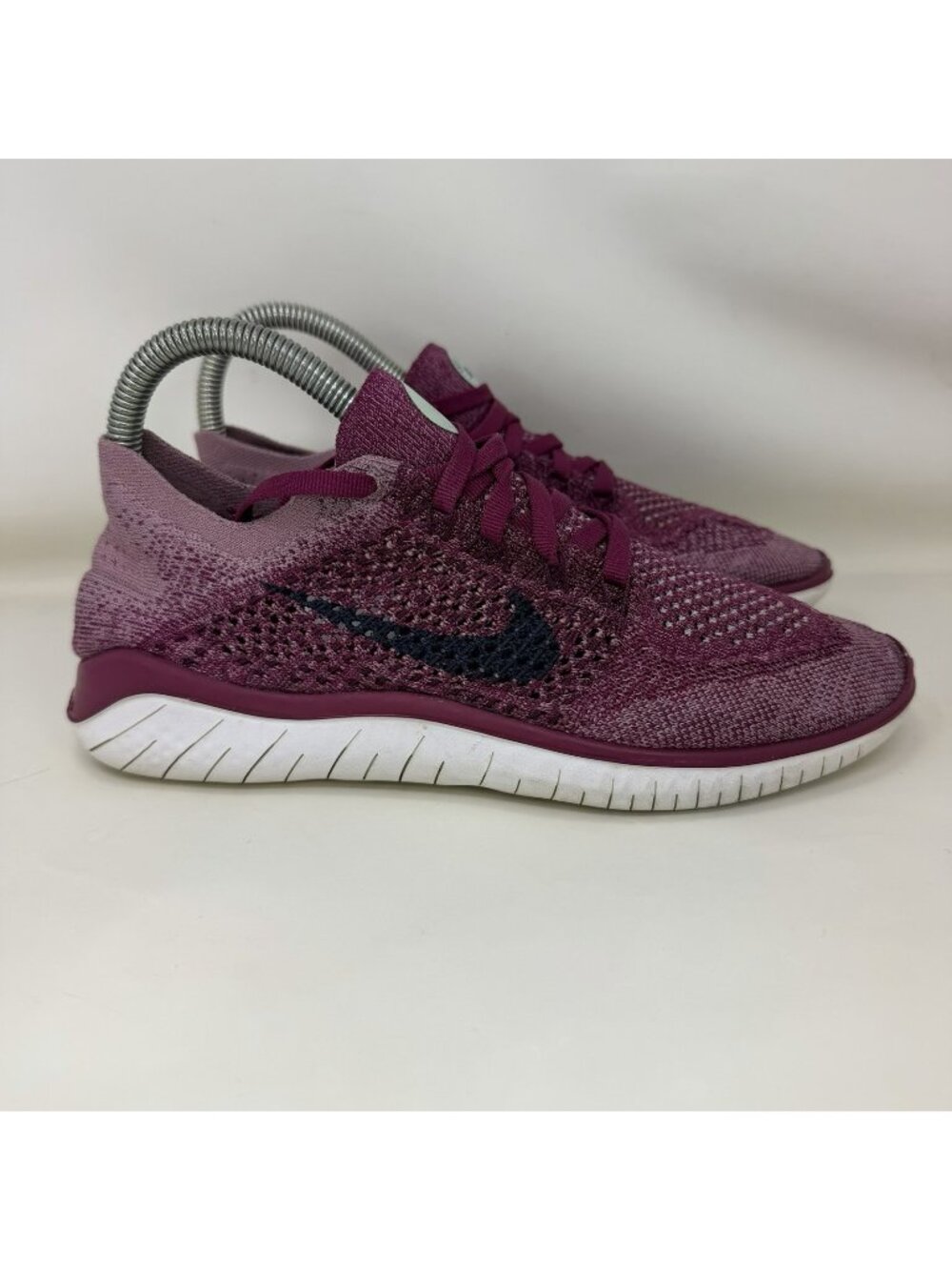 Nike Free RN Flyknit 2018 Running Shoes Raspberry Red Women's Size 8